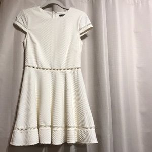 White flared dress